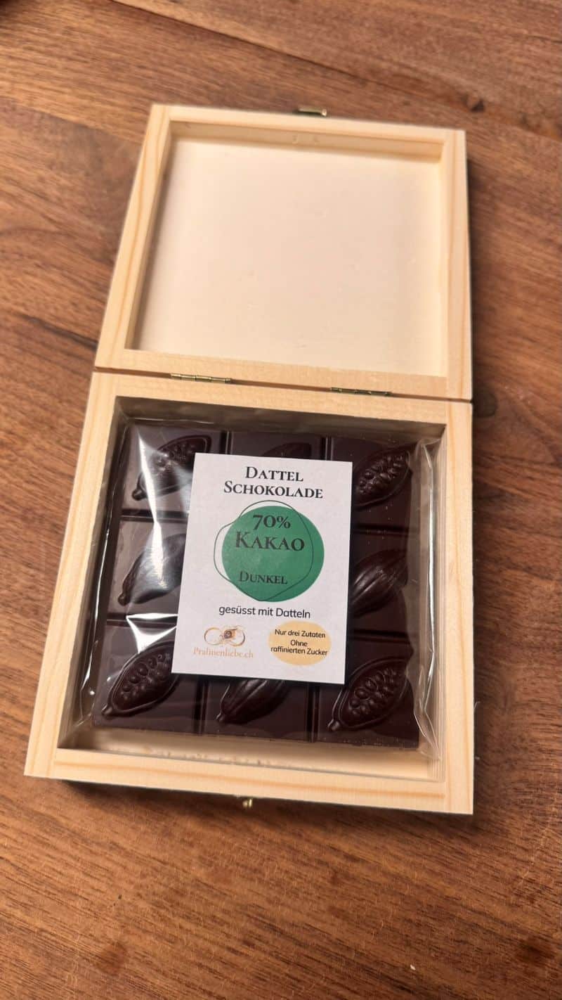 Geschenkset Holzbox – zwei Tafeln mit Wunschetikette – Bild 2